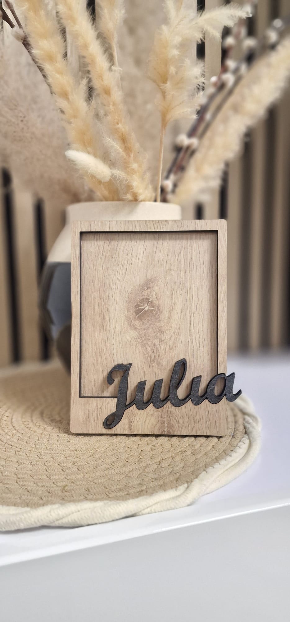 Naturholz-Bilderrahmen 10×15 cm (Gesamt 16×24 cm) – Hoch- & Querformat