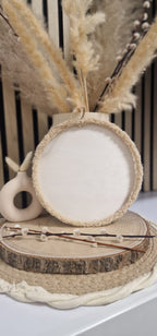 Wanddeko/Türdeko Kreis mit Plüschumrandung 20cm